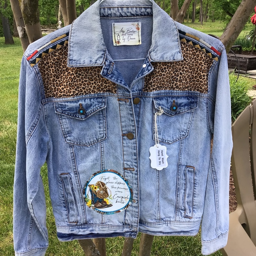Jean Jacket upscaled size womens (m)